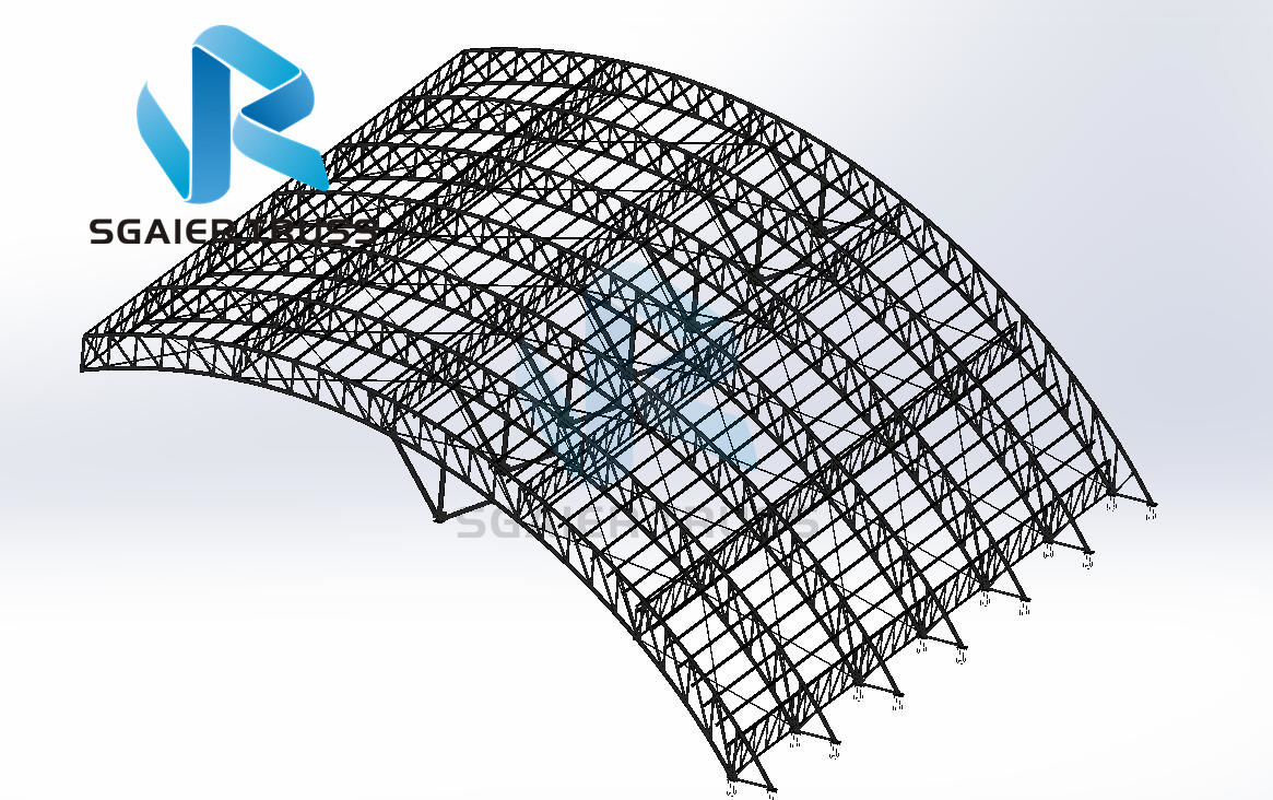 Sunshade Prefabricated Steel Structure For Stadium Bleachers Tent Tensile Membrane