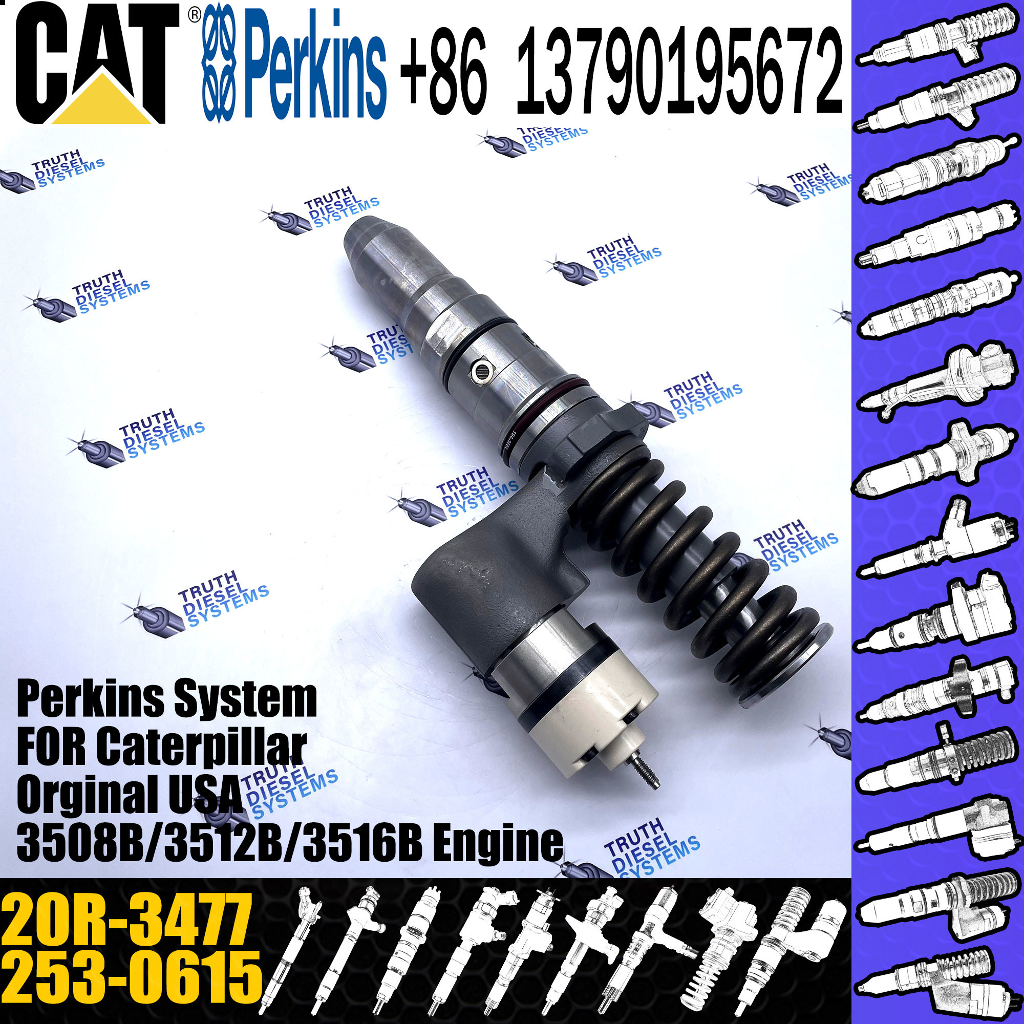 C15 C18 Fuel Injector 374-0750 253-0615 253-0616 253-0617 253-0618 244-7717 254-4183 20R-3477