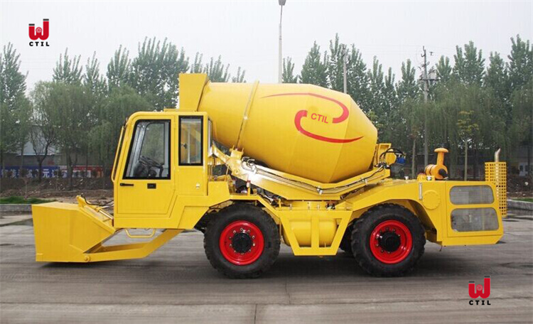 self-loading concrete mixer truck
