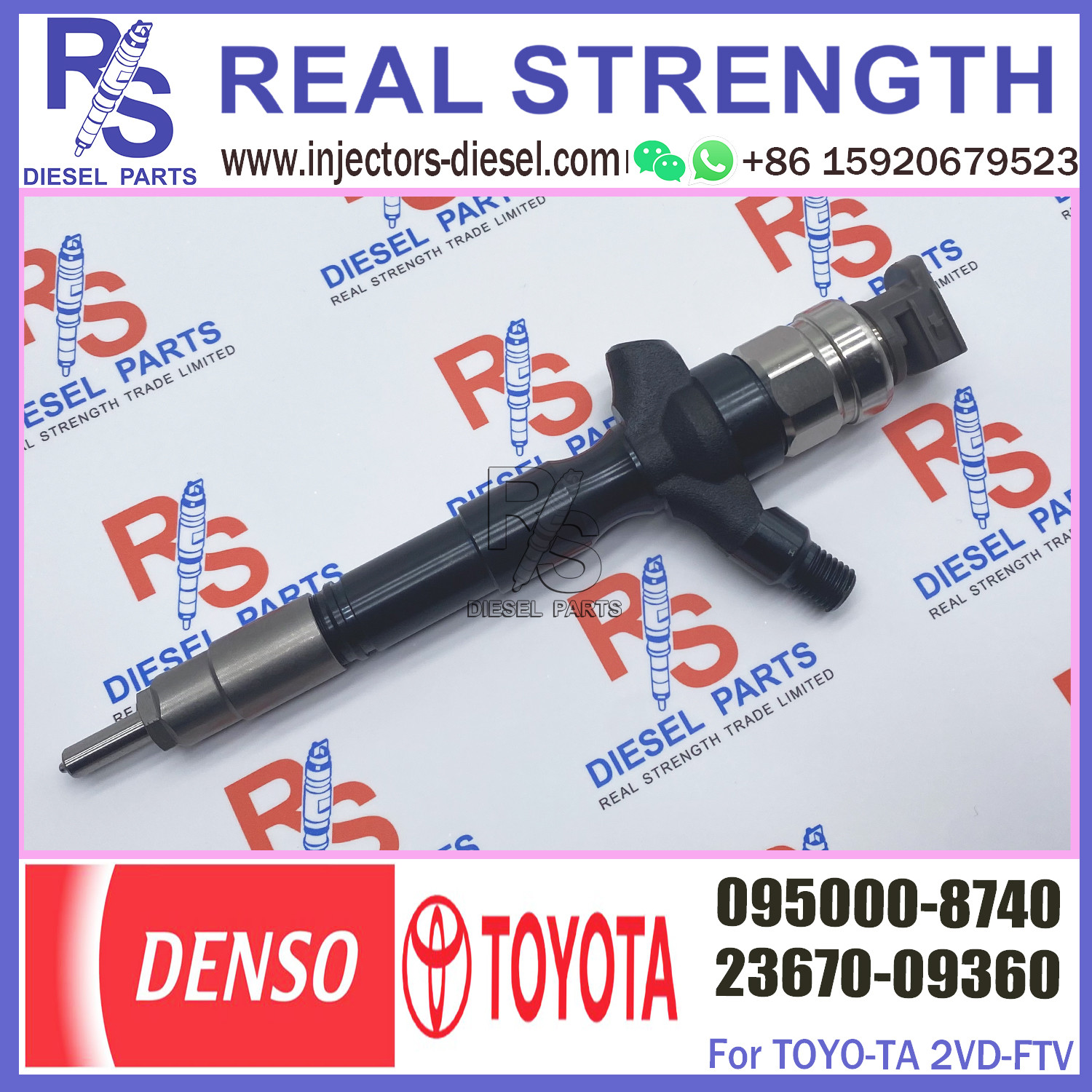 095000-8740 Diesel Engine Spares / Common Rail Inyectores For Toyota 2KD Hilux