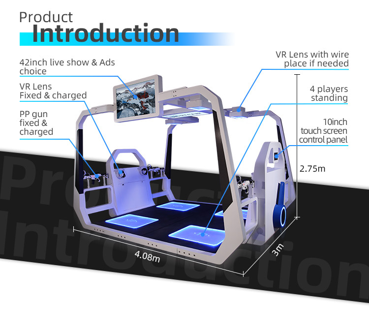 9D 4 Players Shooting Game Simulator