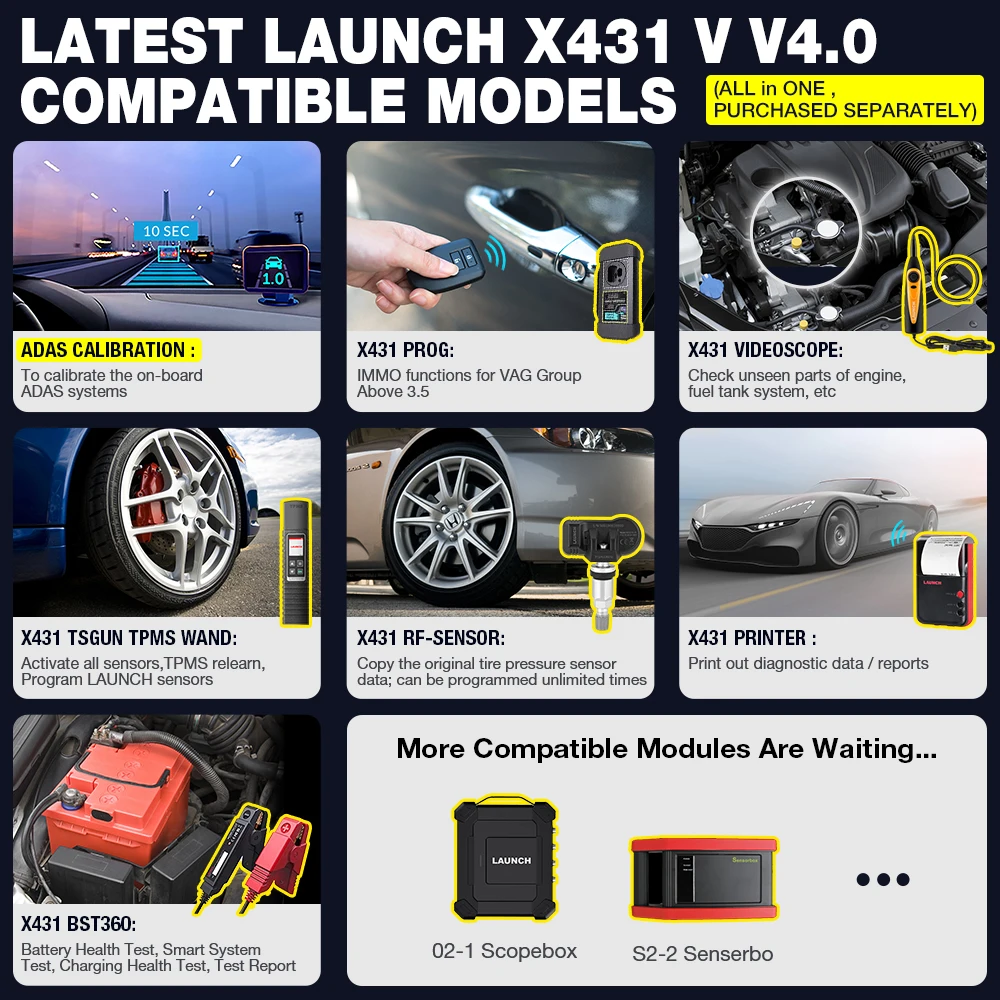 2024 Elite X431 V V4.0 Car Full System Diagnostic Tools Auto OBD OBD2 Scanner ECU Coding 37+ Reset Active Test Free Ship