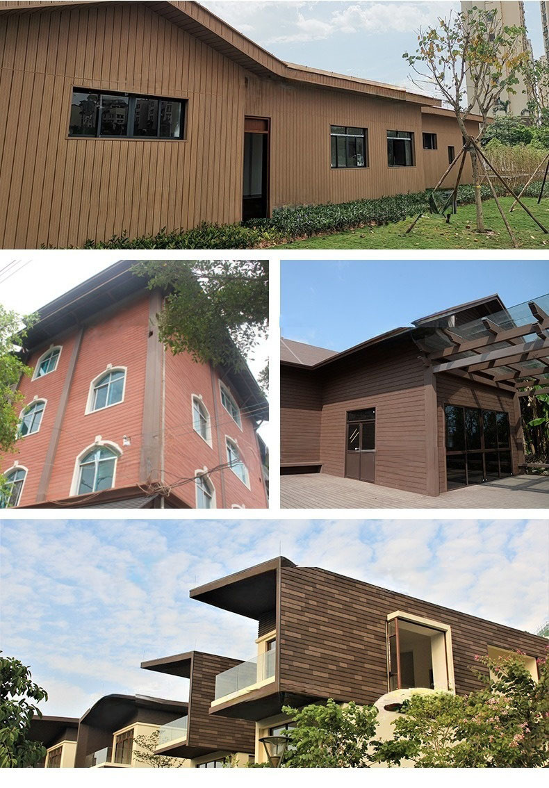 Fireproof WPC Fence Panel Wood Plastic Composite Interior Board Tan Protective Railing For Riverside 200x120cm