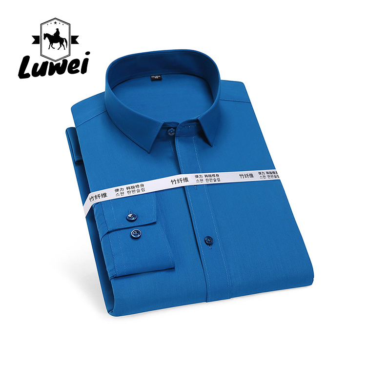 Men Long Sleeve Business Shirts Single Button Casual Plaid Striped Shirt