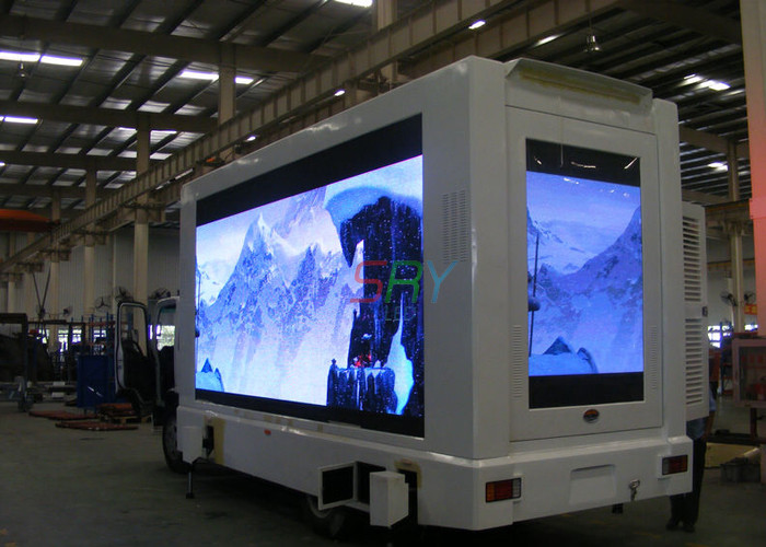 2R1G1B PH12 led screen billboard truck Mounted Installation , led display trailer