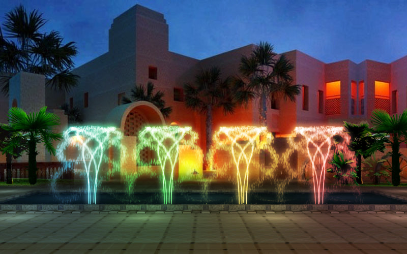 Modern Programmable Fountain Multimedia Control Super High Water Fountain