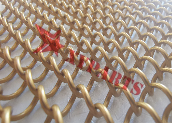 1.2mm Wire Dia Copper Metal Coil Drapery For Restaurant Decoration