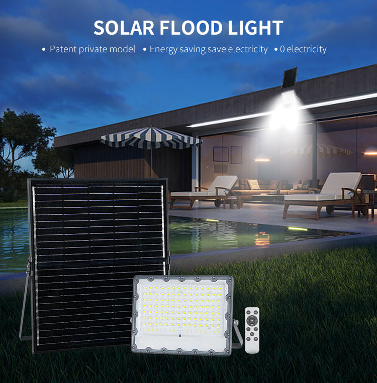 Mono Panels IP67 Projector Solar Floodlight Sensor Flood Lamp 5000 Lumens 100w