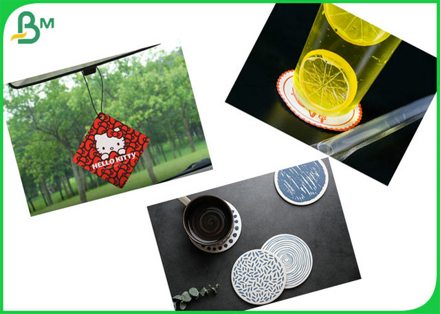 1.4mm 100% Virgin Pulp White Coaster Board For Making Car Air Fresher Or Coaster