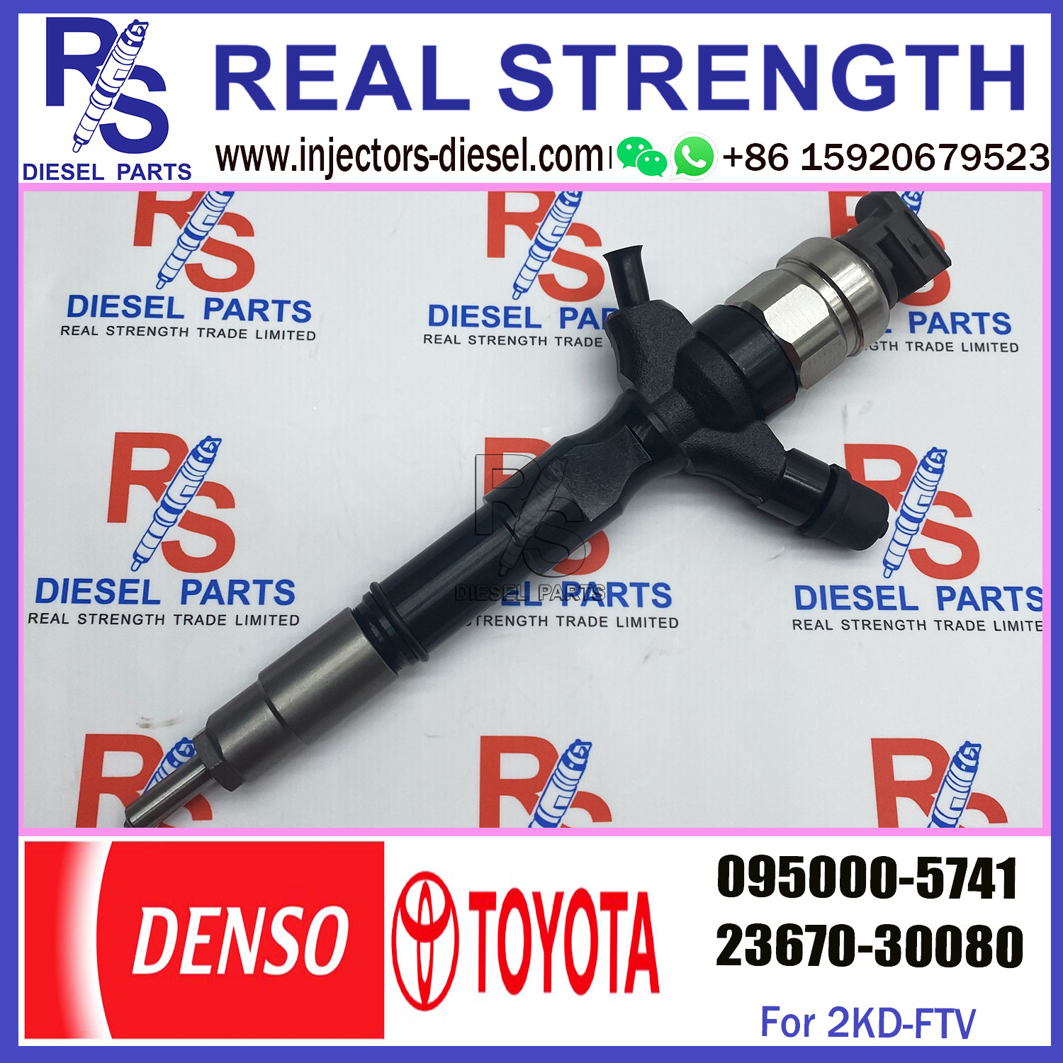 Common rail fuel injector 23670-30080 095000-5740 095000-5741 095000-574# for 1KD-FTV