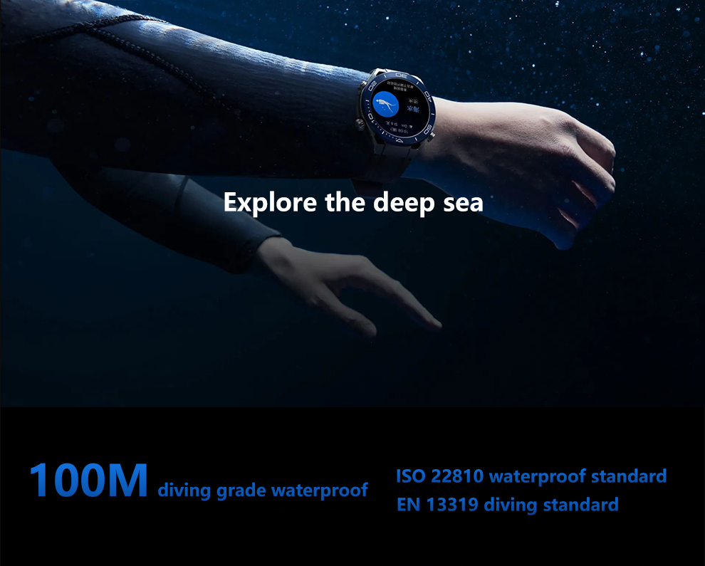 HUA-WEI WATCH Ultimate Sports Diving 100 Meter Deep Diving Outdoor Exploration Support Two-Way Beidou Satellite
