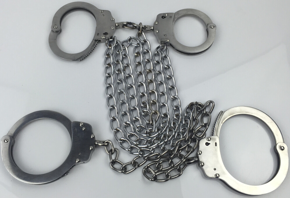 Carbon Steel Nickel Handcuffs And Legcuffs For Prisoner