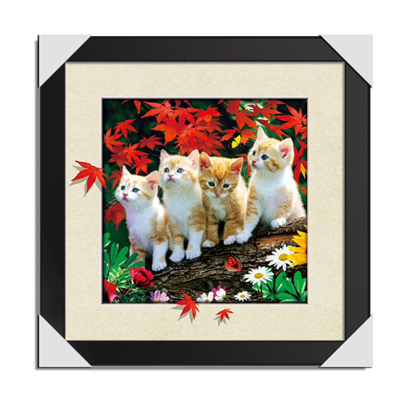 Dogs Animal 3D Lenticular Poster For Hotel Decoration With 40x40cm Size