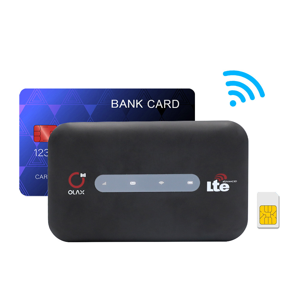 Black Mini Portable MIFI Wifi Router USIM Port For Travel