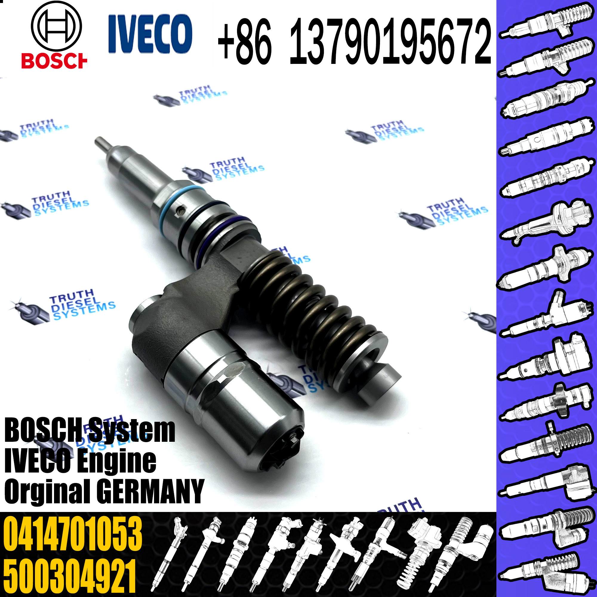 BOSCH injetor 0414701053 Diesel fuel Unit pump assembly 500339059 500304921 42562792 5236530 for IVECO Fiat engine