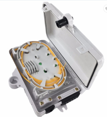 6 Fiber Optic Termination Cabinet , Fiber Optic Wall Box 8mm Cable Port