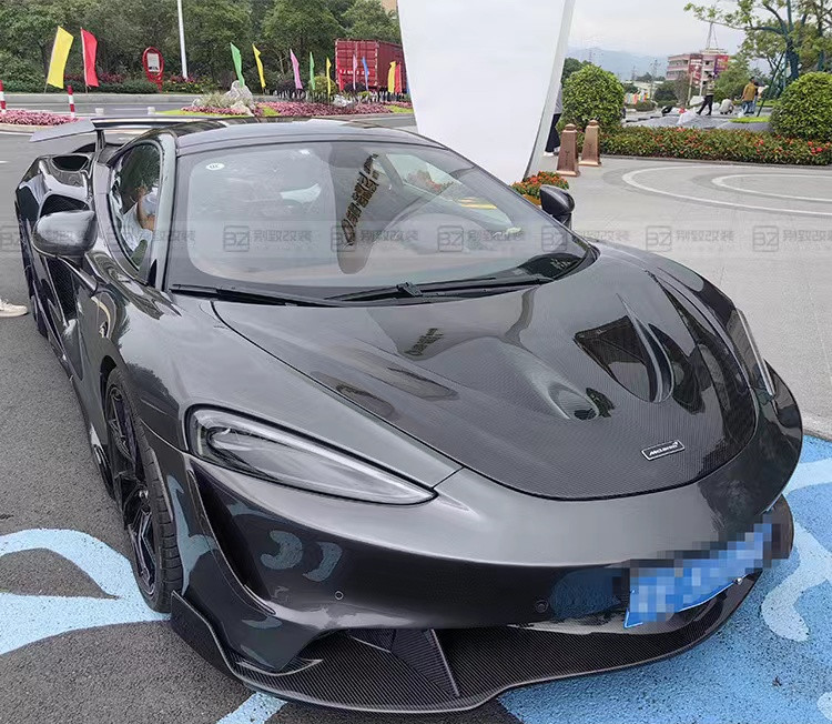 Plastic Black McLaren GT Body Kit Bumper Spoiler Side Skirt Hood