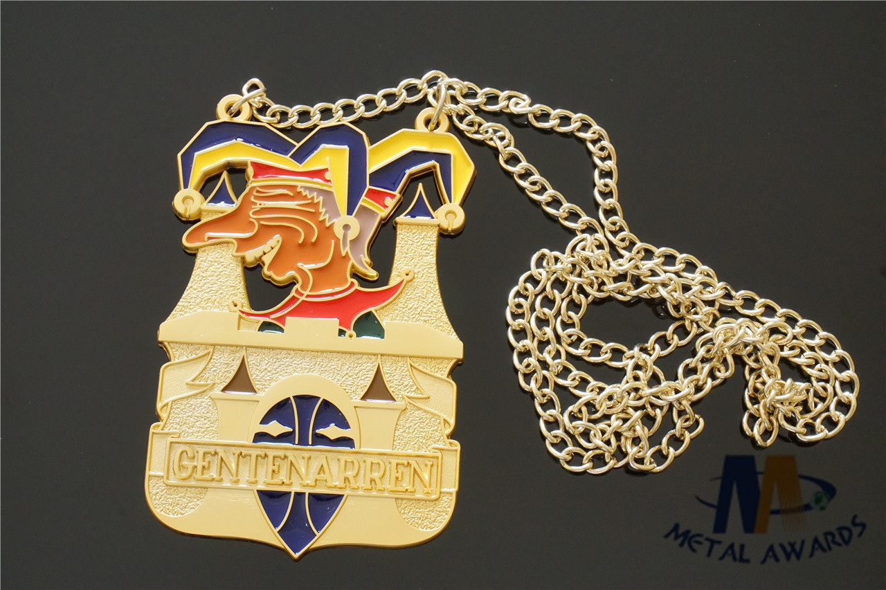 Carnival Medaillen Metal Award Medals Colors Filled With Chain & Background Texture Varnish Finish