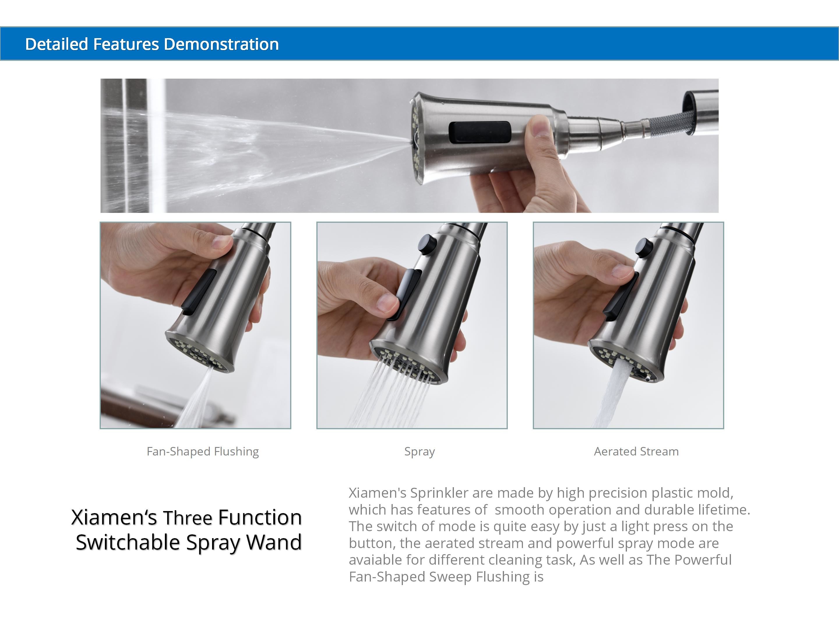 High Arch PEX Hose Touch Free Kitchen Faucet OEM Moveable Sink Tap