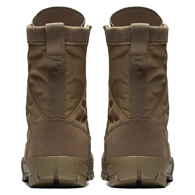 Rubber Outsole Mens Tactical Leather Jungle Boots 8" Collar Military Combat Boots