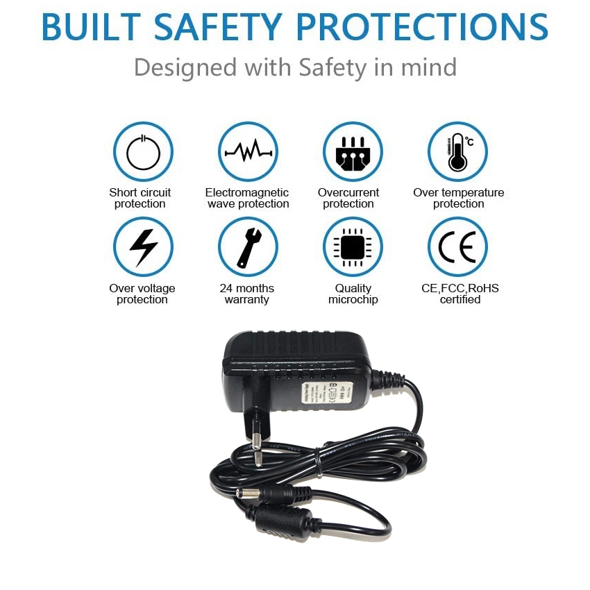 wholesale DC EU 9v/12v/24v 1A 2A AC/DC power adapter 24w 12v 2000ma power supply 12v PSU power adapter european