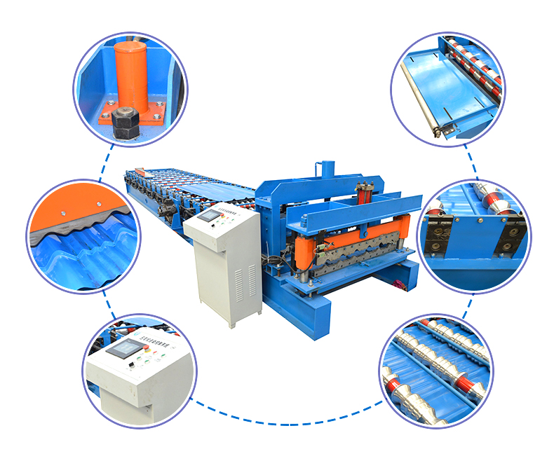 Roll forming machinery for ibr and corrugated roof sheet , roofing glazed step tiles roll forming machine
