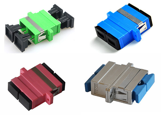 Duplex SC Fiber Optic Adapters 55dB Return Loss Contains Interconnect Sleeve