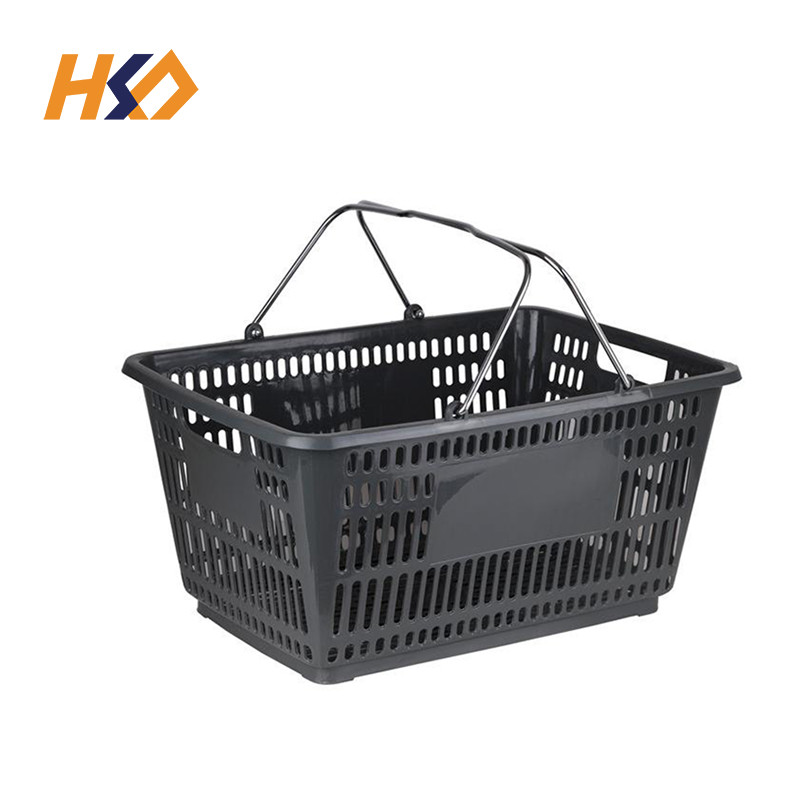 Plastic PP Stackable Shopping Basket For Supermarket 35L