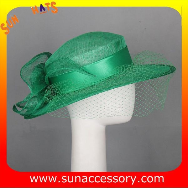 Elegant fancy Church sinamay hats for ladies ,Sinamay wide brim church hat