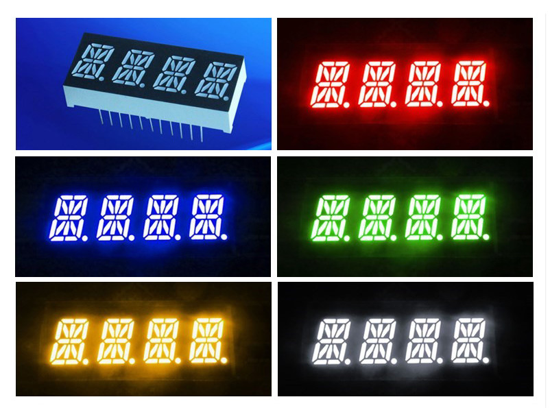 Alphanumeric 14 Segment LED Display Practical 4 Digits 16 Segment