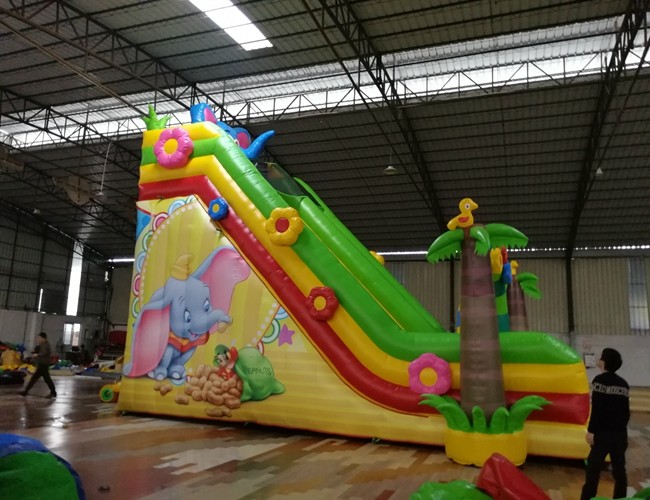 cheap infatable slide with slide/commercial inflatable slide for sale