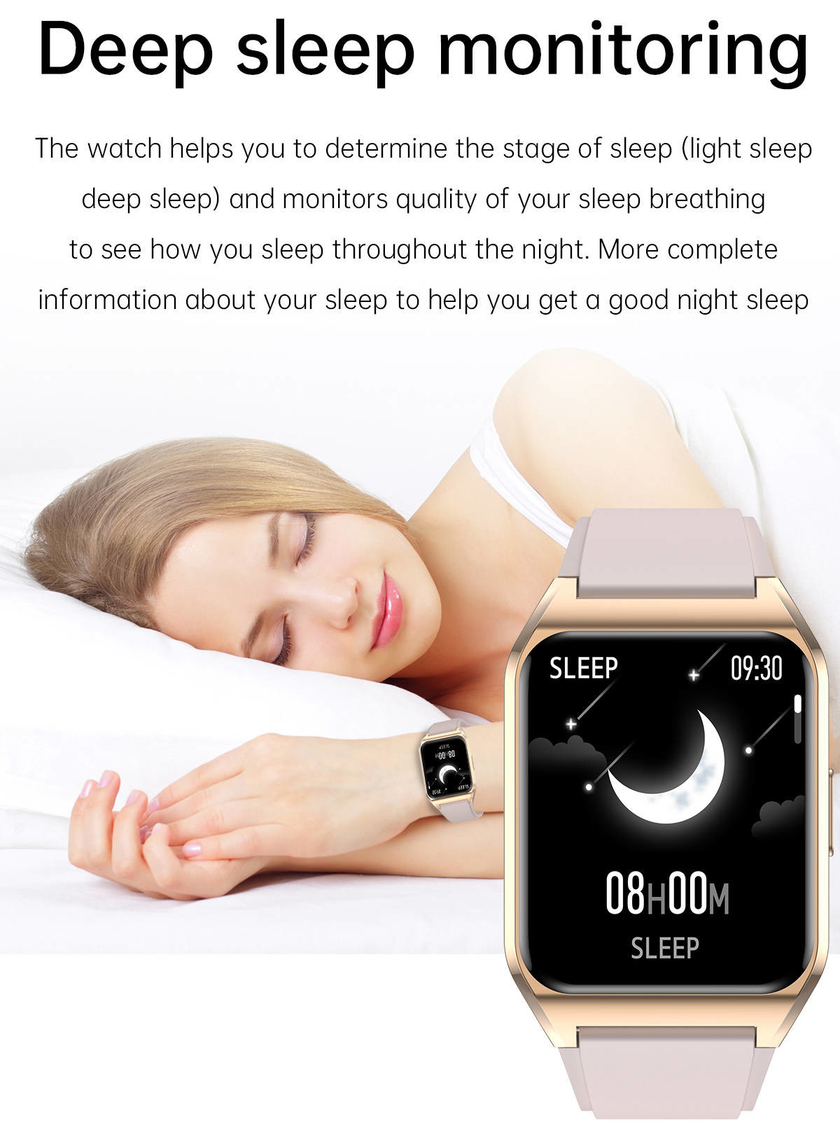 Multi Sport Modes Fitbit Smartwatch 1.69 Inch Blood Oxygen Monitoring For Health