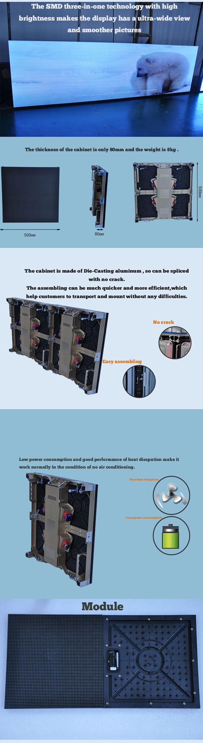 Easy Installation P3.91 LED Display Video Screen for Indoor Rental