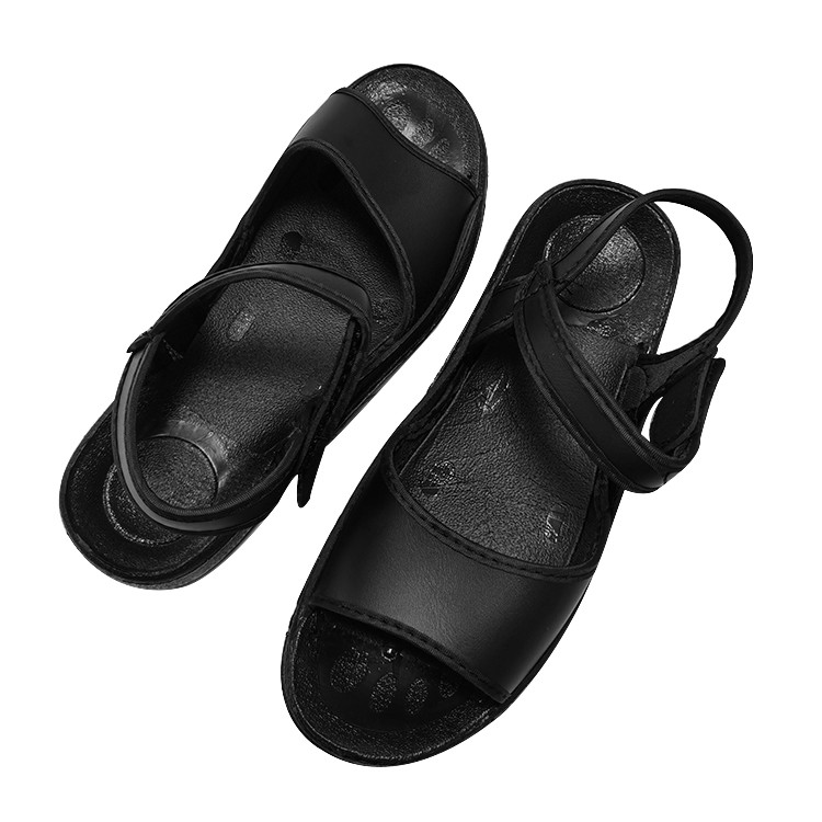 Waterproof Anti Slip ESD PU Leather Sandals For Cleanroom
