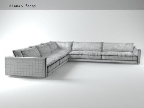 L Shaped Simple Large And Small Size Italian Sofa / Living Room Fabric Sofa