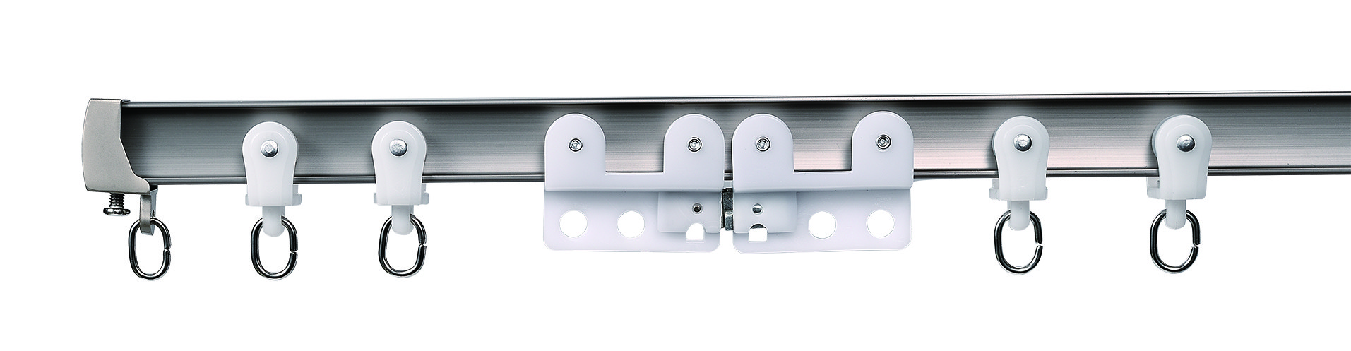 Square Double Ceiling Mounted Bendable Curtain Track 6.7m Length