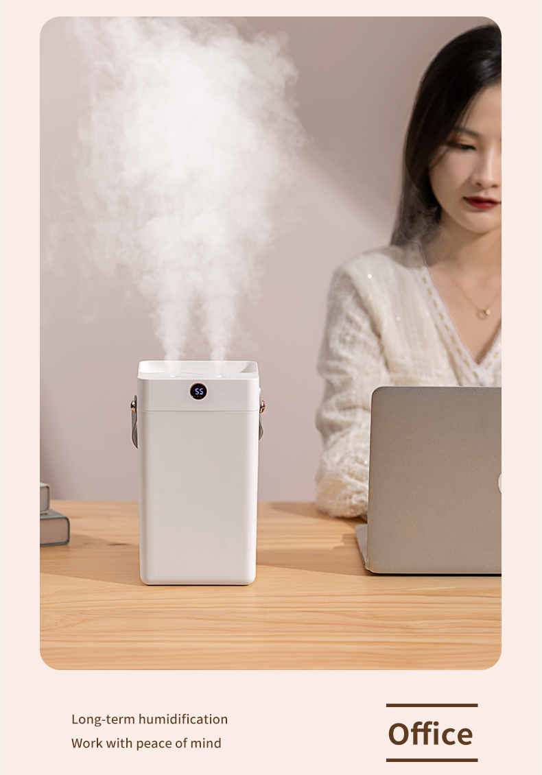 3L Large capacity Double Spray Diffuser Humidity Cool Mist Nebulization Air Humidifier With Digital Screen Display