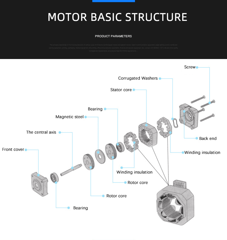 Faradyi Custom Factory Price Closed Loop Stepper Motor High Torque 12V 24V 42 Series Brushless Stepper Motor