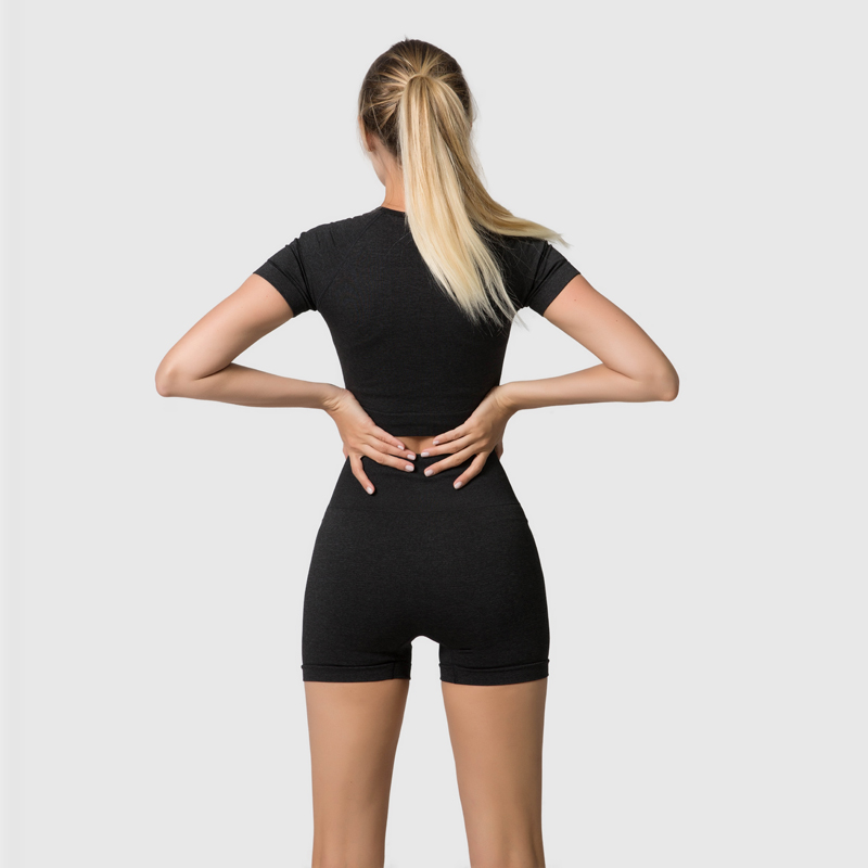 Yoga Breathable Seamless Sports Bra Leggings Stretch Fabric High Waisted Gym Leggings