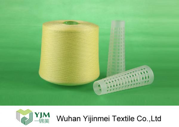 Quality 502 Colored Ring Spun Dyed Polyester Yarn , Polyester Twisted Yarn For Knitting / Weaving for sale