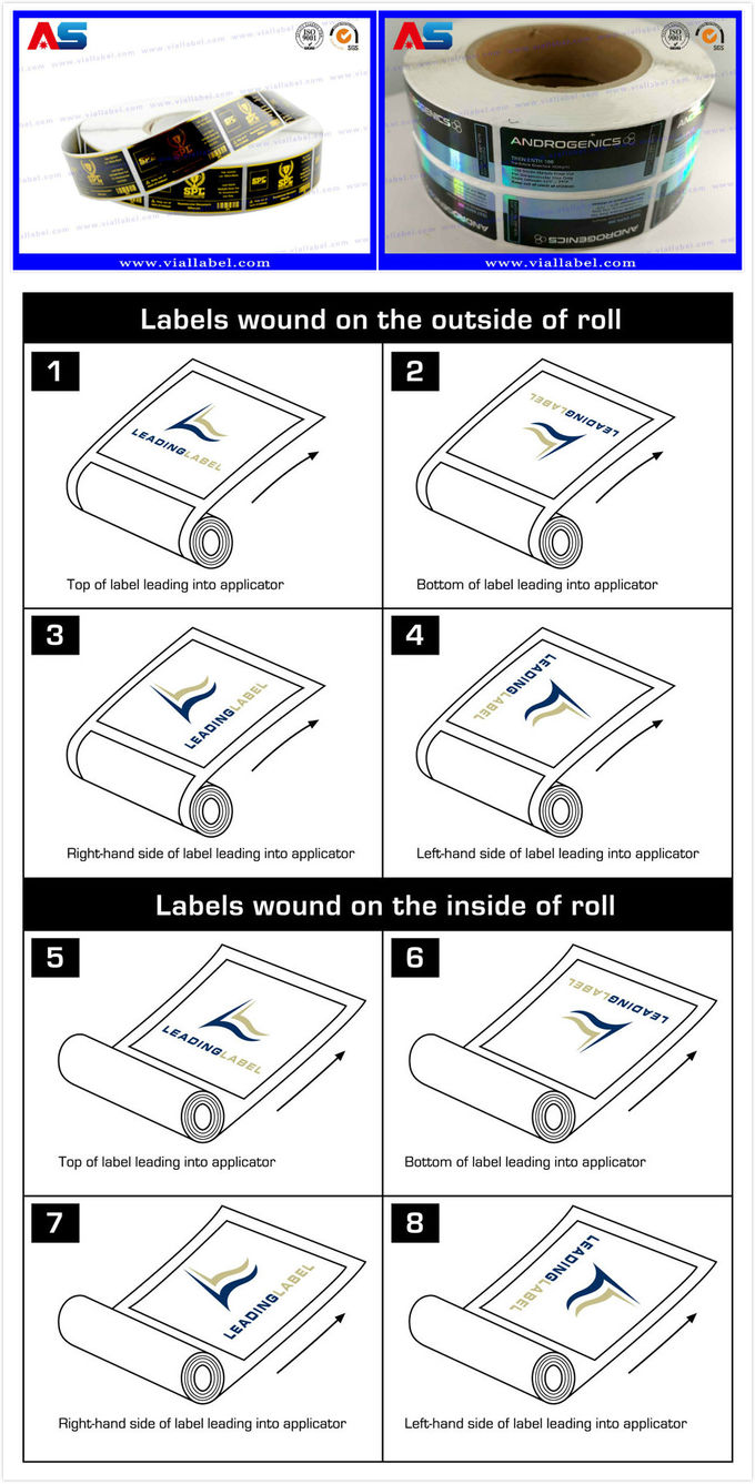 Strong Adhesive Superme Pharmacy Lab 10ml Vial Labels Gold Foil Printing Pack In Rolls 0