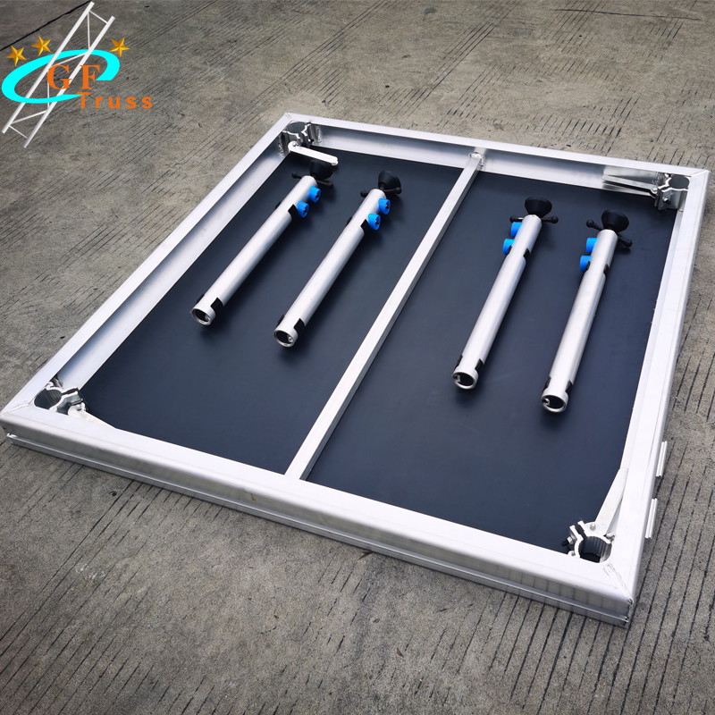 Nonslip Alu 6061-T6 Portable Stage Truss 4 Legs Adjustable