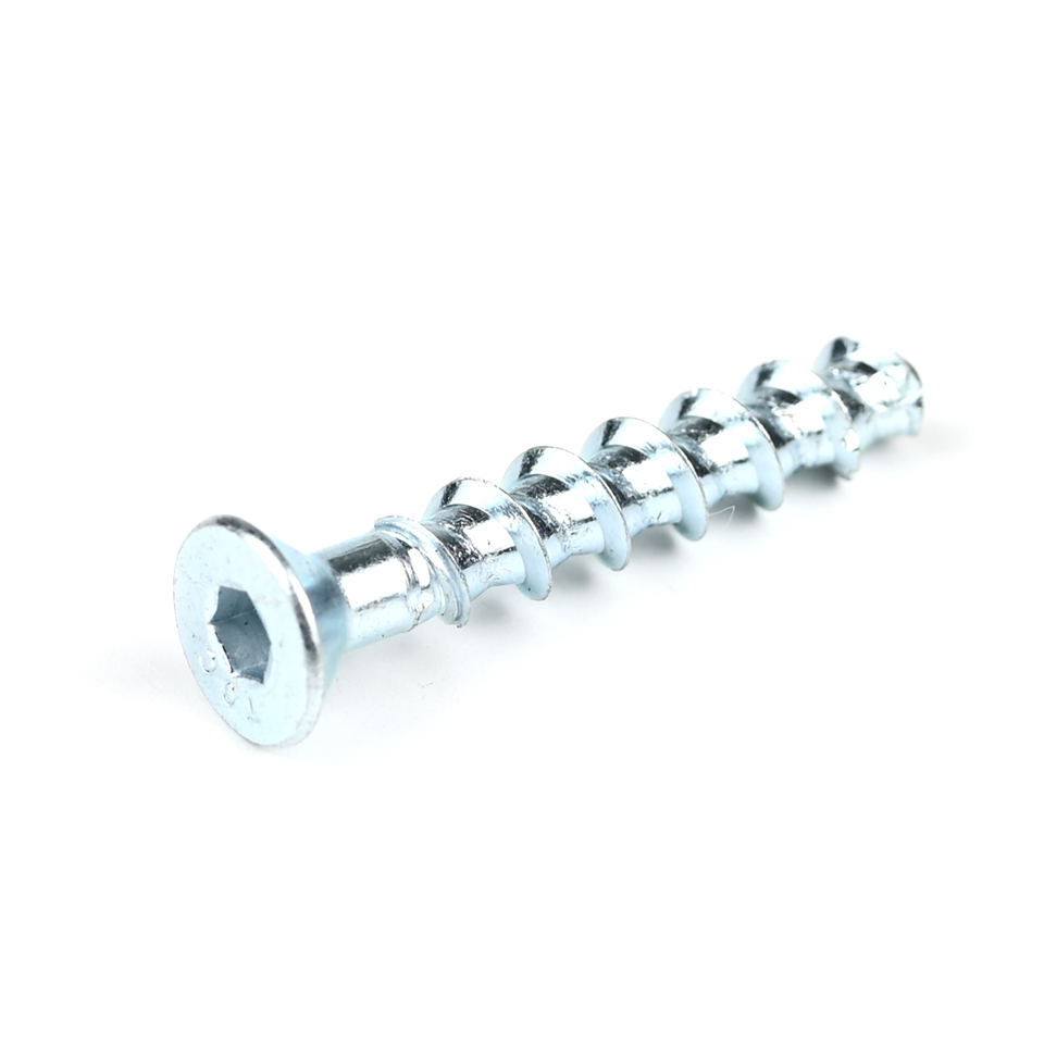 Concrete Block M6x50 Allen Csk Hex Bolt White Zinc Flat Head Self Tapping Anchor Bolts