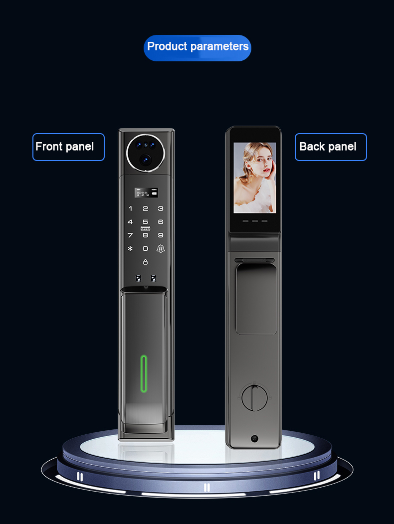 3D Face ID Electronic Entrance Door Locks Apartments Face Recognition Digital Lock