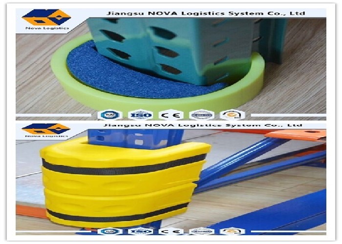 Yellow Rack Spare Parts Customized Metal Steel Post Protectors For Cantilever Storage Racks