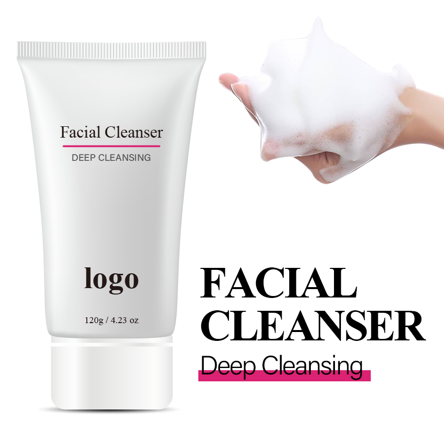 Custom Organic Unisex Face Wash Adult Facial Cleanser Gel with Lightening Properties Made From Compound Essential Oils