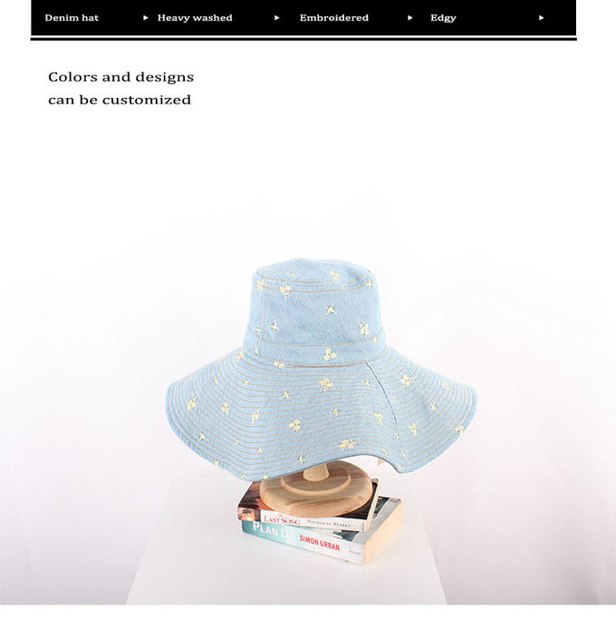Heavy Washed 100 Cotton 11 Ounce Denim Bucket Hat
