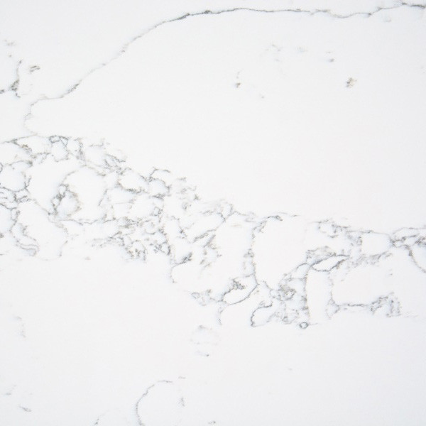15MM White Veined White Quartz Stone Calacatta For Wall Panel
