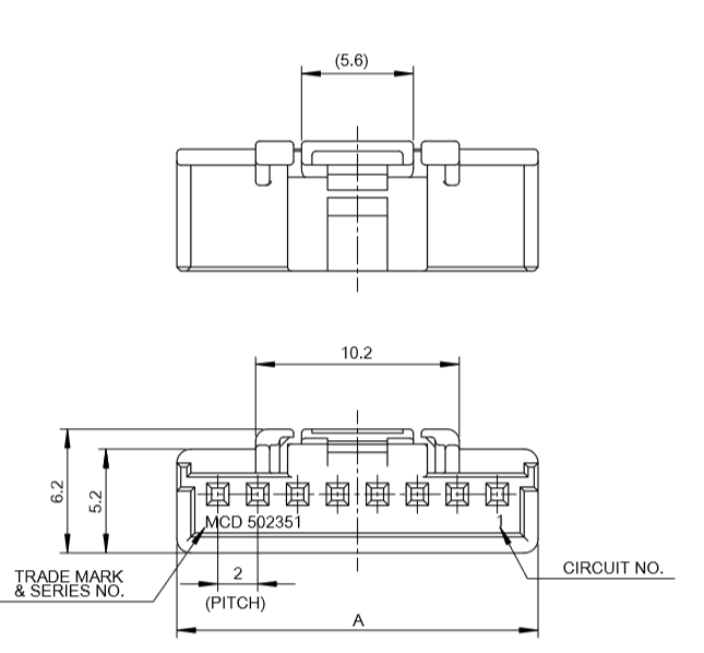 502351-0600 Molex Pcb Connectors , Micro Molex Connector DuraClik Wire To Board