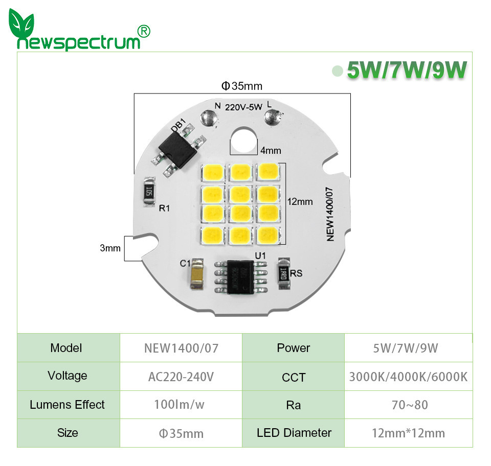 No Flicker Cob Chip On Board AC 220V 6000K Cob Led Driver Ic